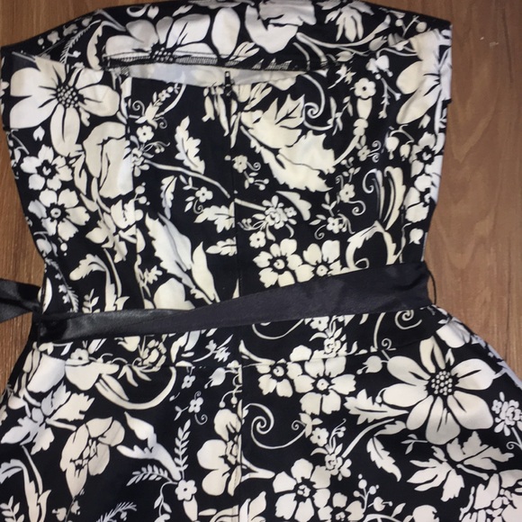 Black &white strapless dress - Picture 3 of 6